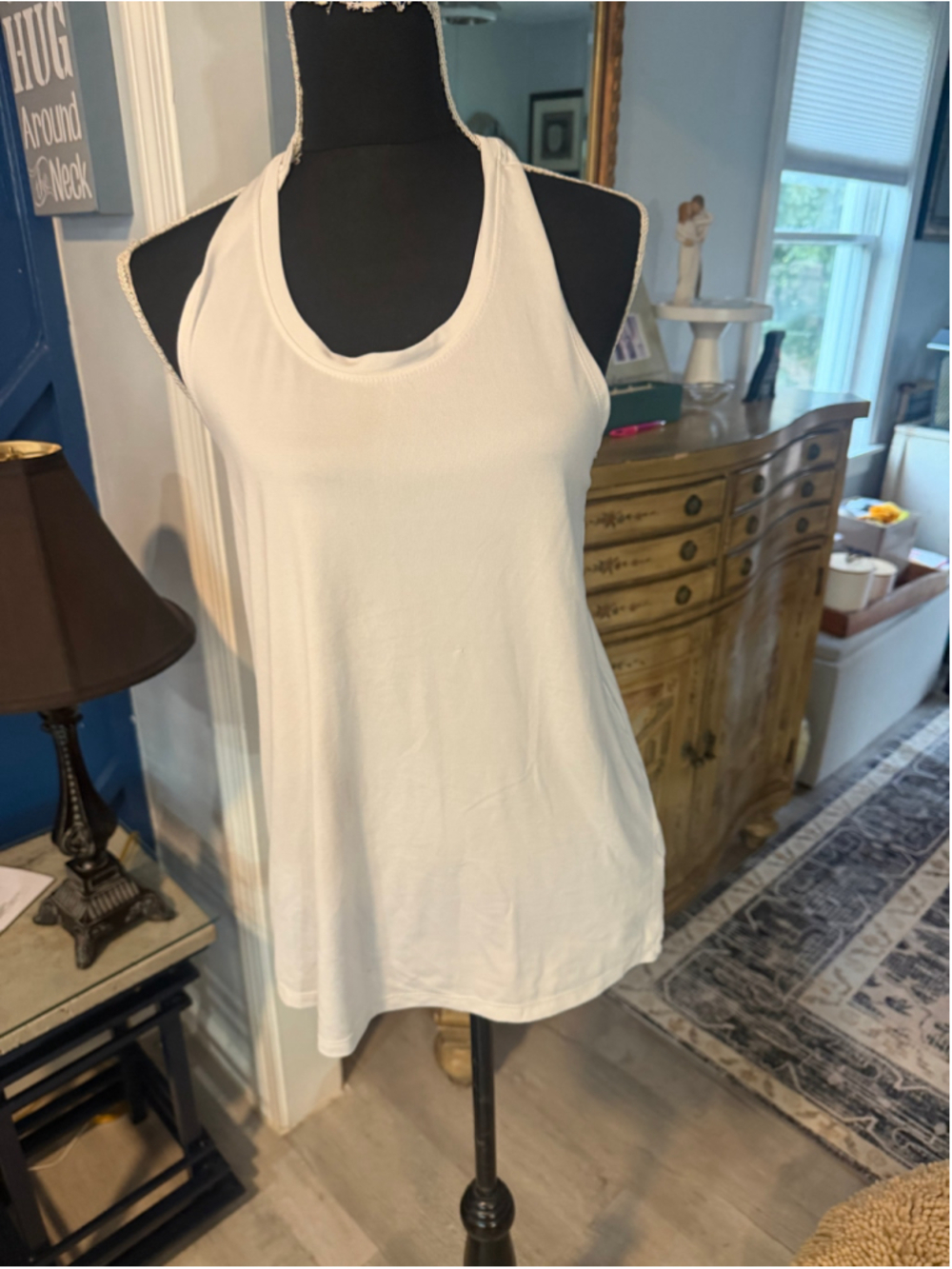 Women's Athletic Works White Tank Top Size m